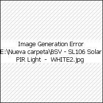 LAMPARA PARA MURO COLOR BLANCO, 6 LEDS SOLAR CON SENSOR